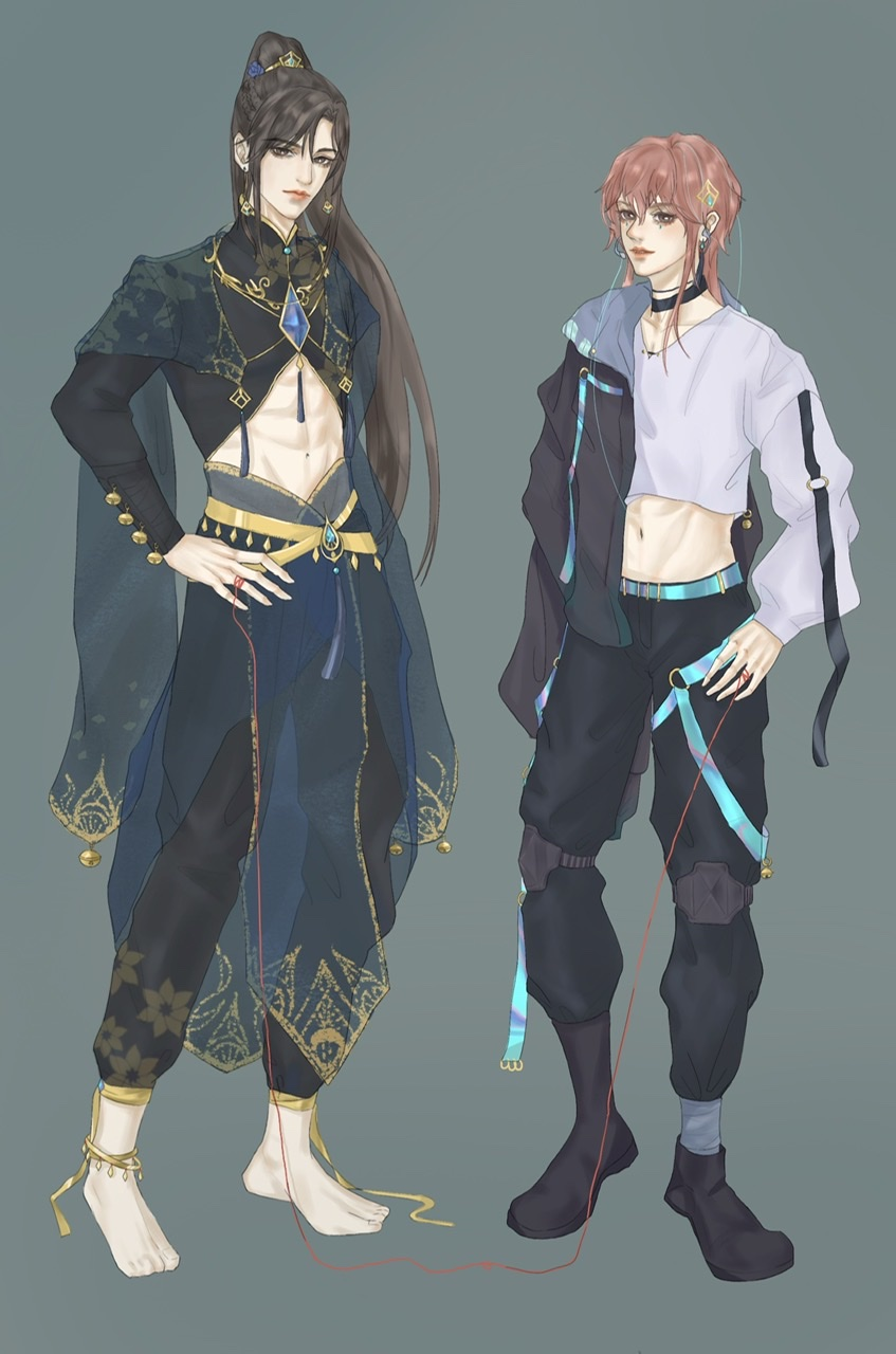 金雀翎_天宝伏妖录动画天宝伏妖录李景珑孔鸿俊立绘原创服设服设插画