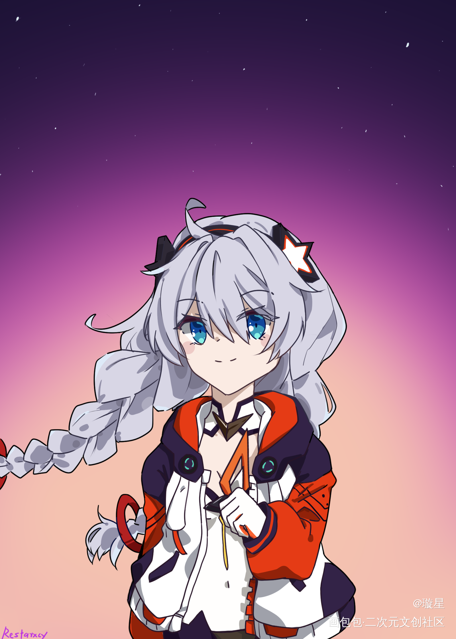 以前的三崩图_崩坏3琪亚娜卡莲德丽莎符华头像绘画作品