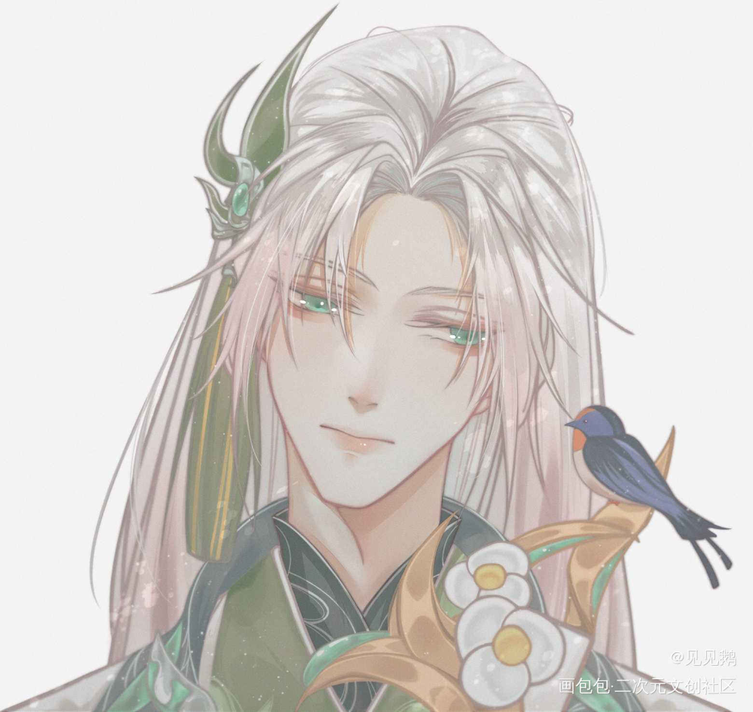 情头_食物语子推燕龙井虾仁情头摸鱼绘画作品