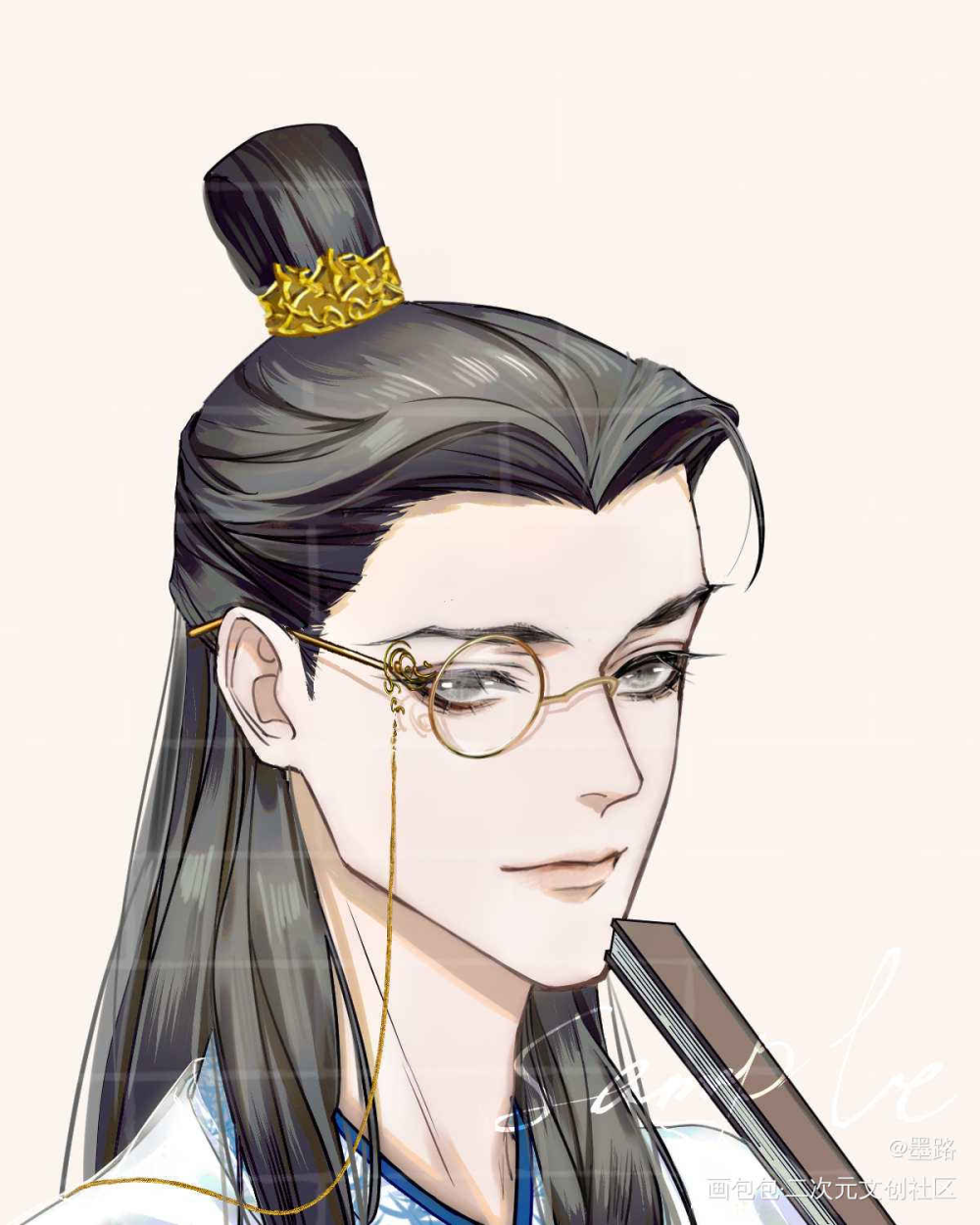 古风天仙_针锋对决188男团顾青裴日系绘画作品