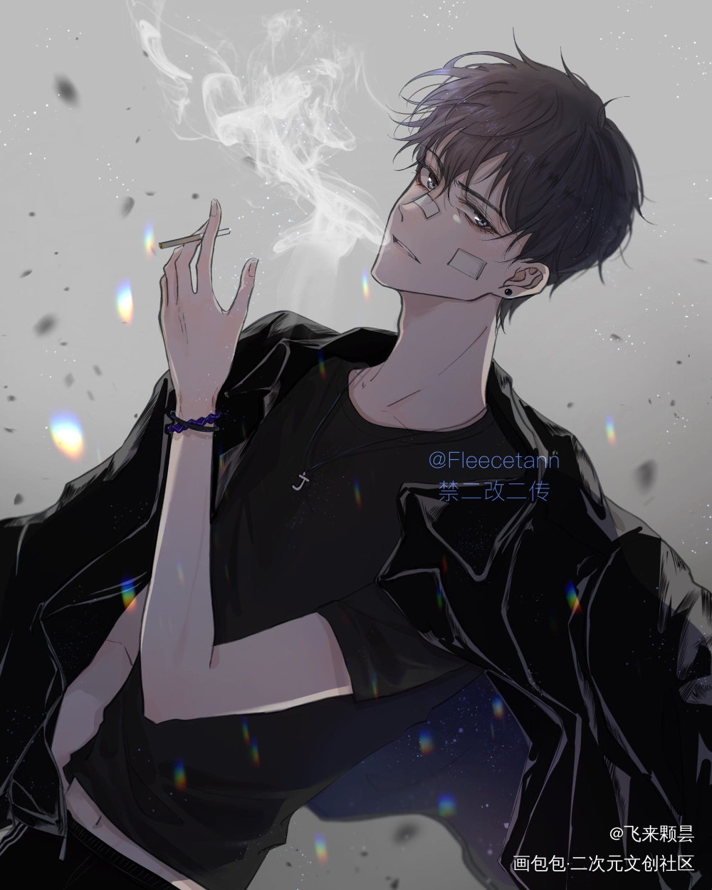 校霸蒋丞_撒野蒋丞头像插画同人绘画作品
