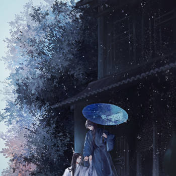 冬至初雪_六爻严争鸣程潜厚涂插画绘画作品