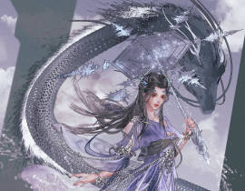 伞娘_绘画作品