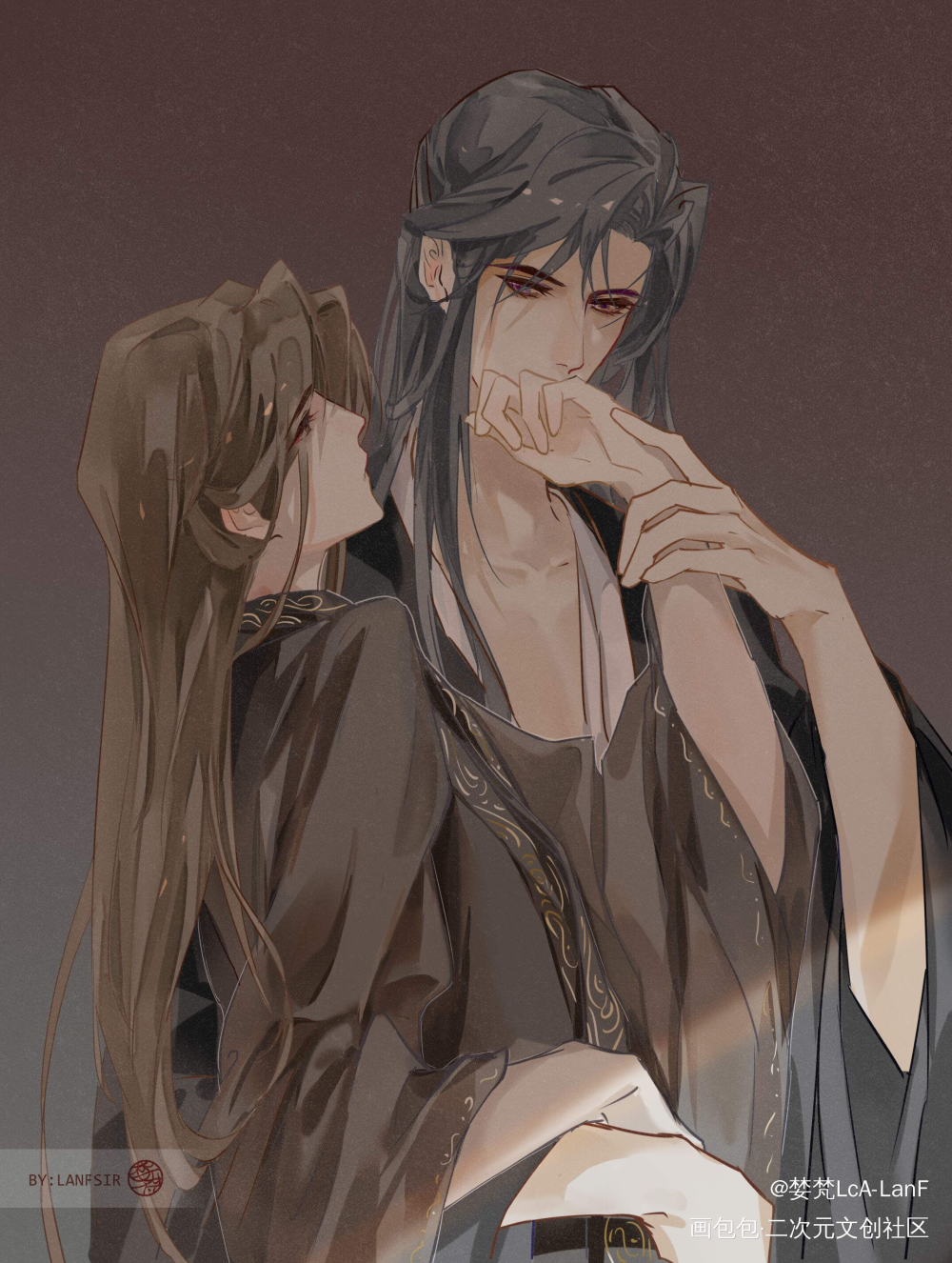 踏踏和八苦宁_二哈和他的白猫师尊燃晚绘画作品