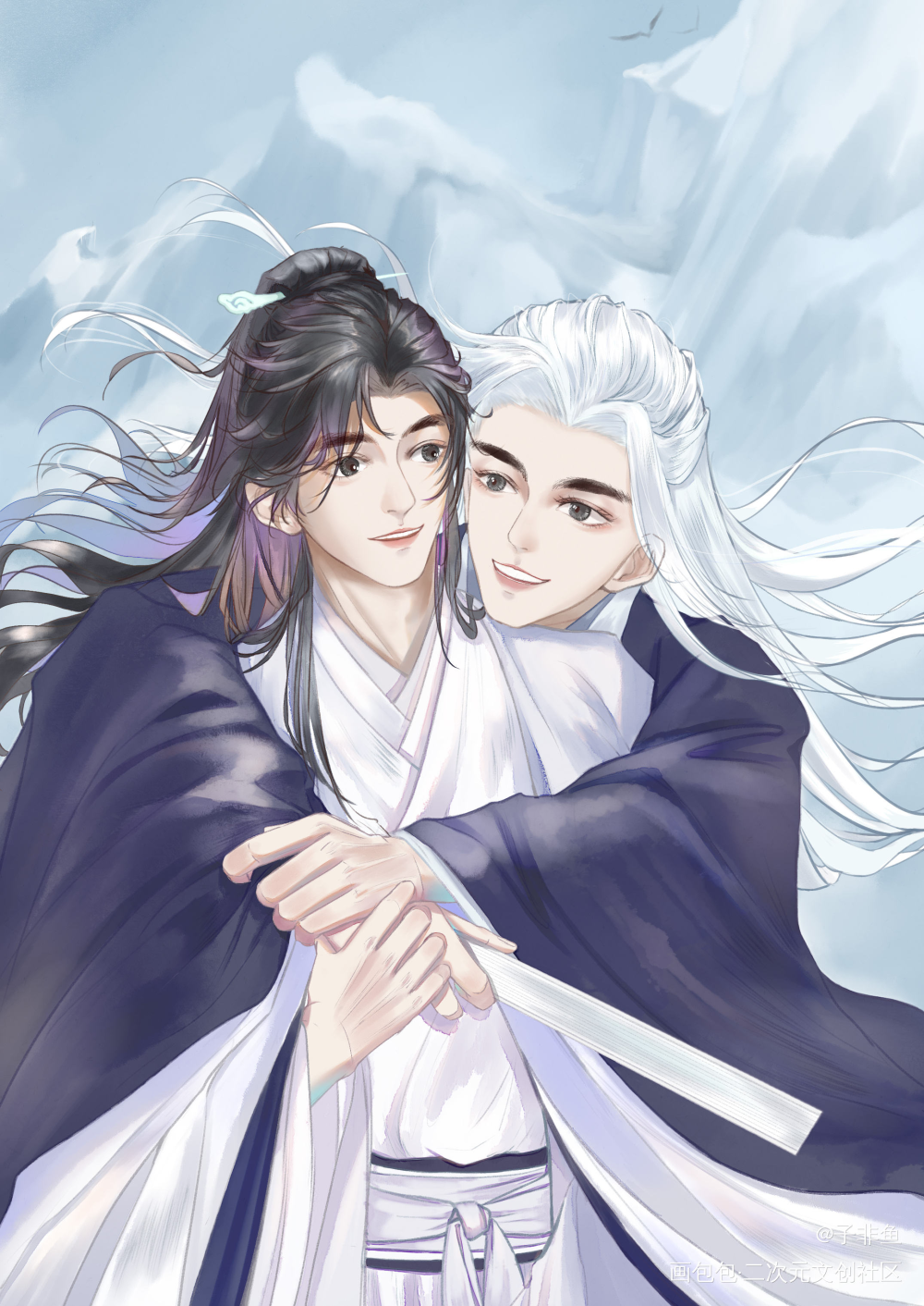 【山河令】温周_山河令浪浪钉剧版温客行·剧版周子舒古风插画古风