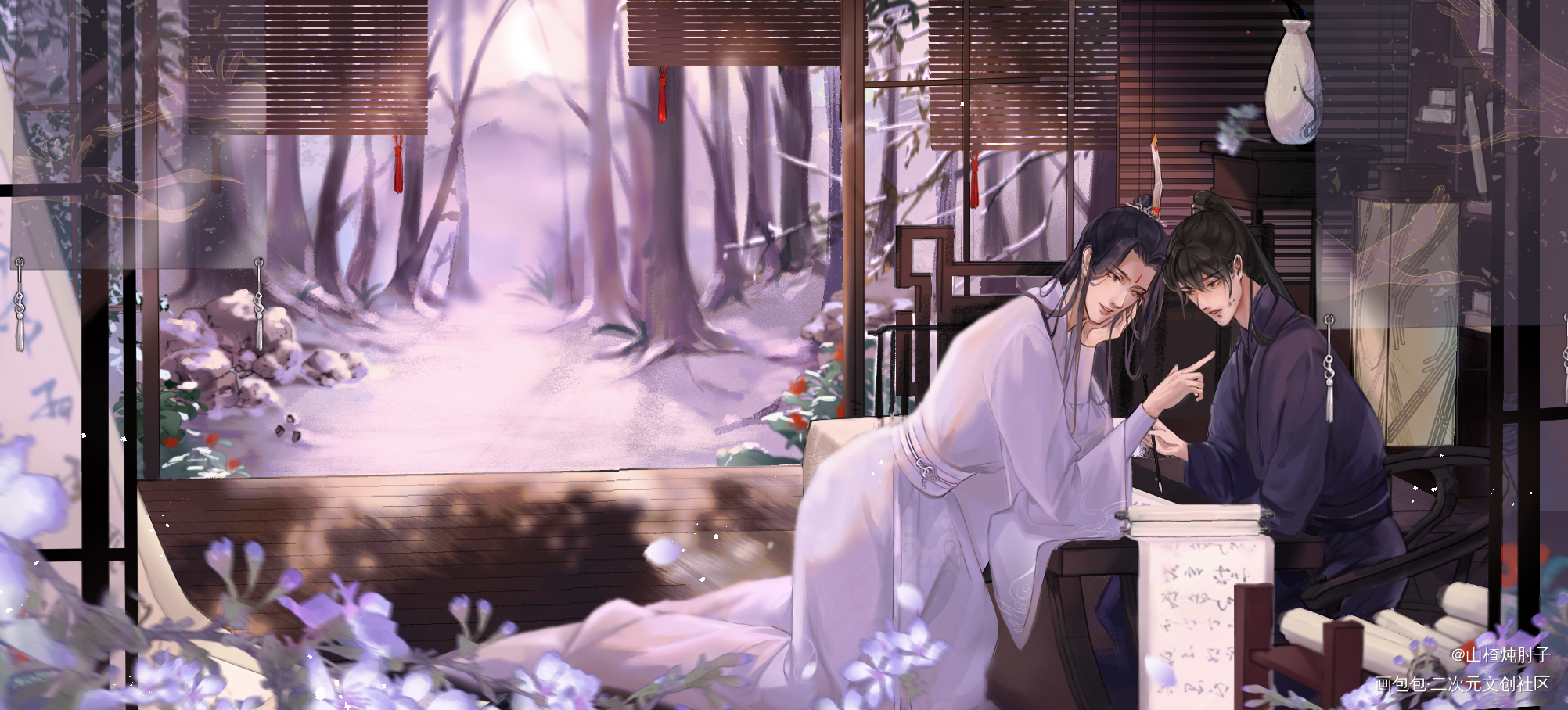 板绘六爻priest鸣潜严争鸣程潜绘画作品