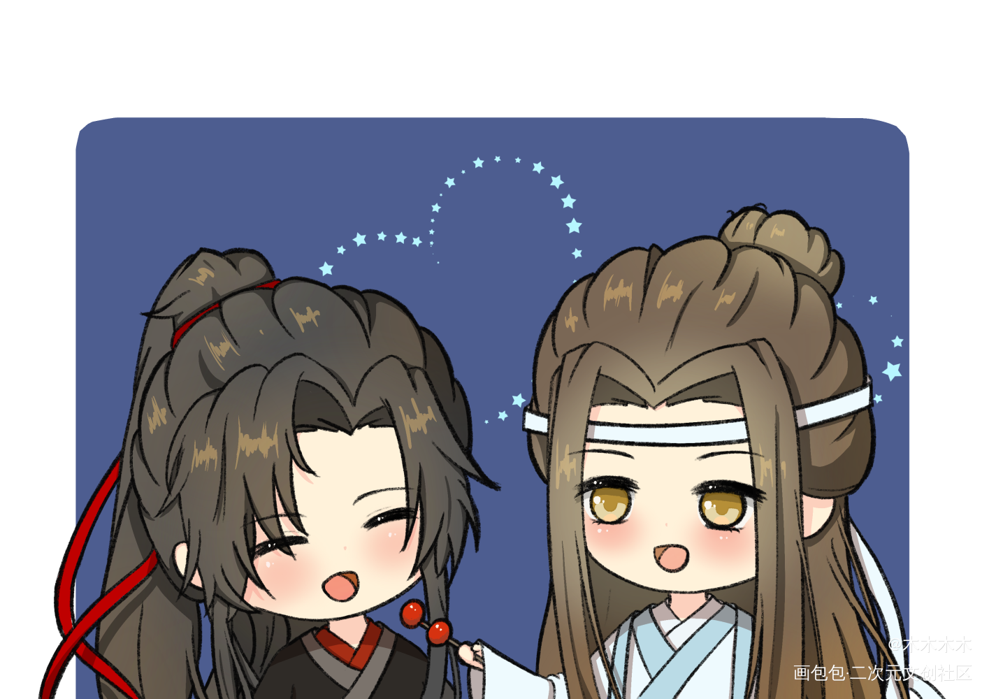 忘羡_魔道祖师忘羡q版绘画作品