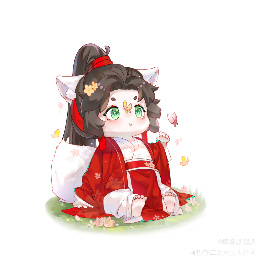 oc古风平涂绘画作品
