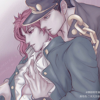 指绘[承花]手心的温度_jojo的奇妙冒险承花空条承太郎花京院典明同人