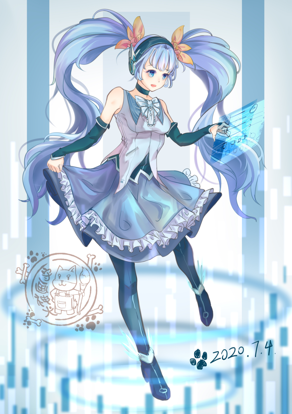 旧图翻新_初音未来初音初音日系我要上首推插画同人初音miku绘画作品