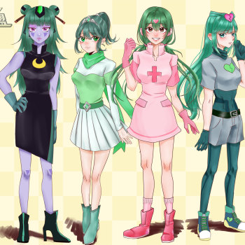 绿毛女子组_开心宝贝开心超人联盟绿毛女子组亦菲月舞伤心超人甜心