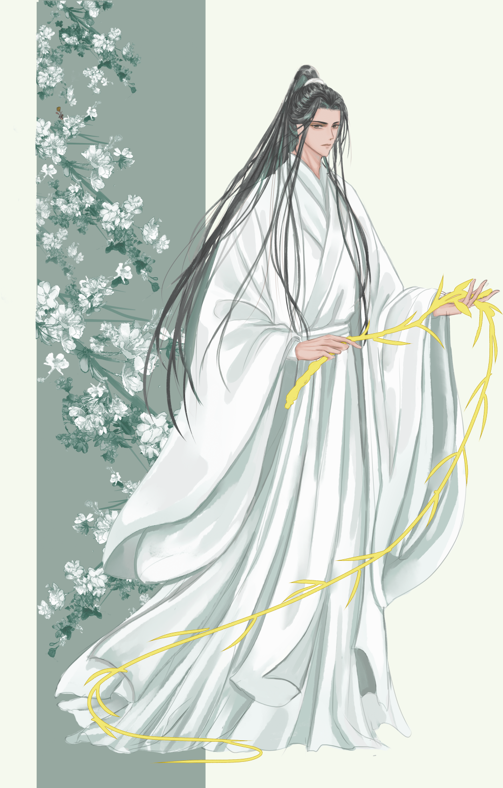 。。_二哈和他的白猫师尊燃晚绘画作品