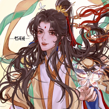 天官赐福谢怜平涂日系头像同人天官赐福漫画绘画作品