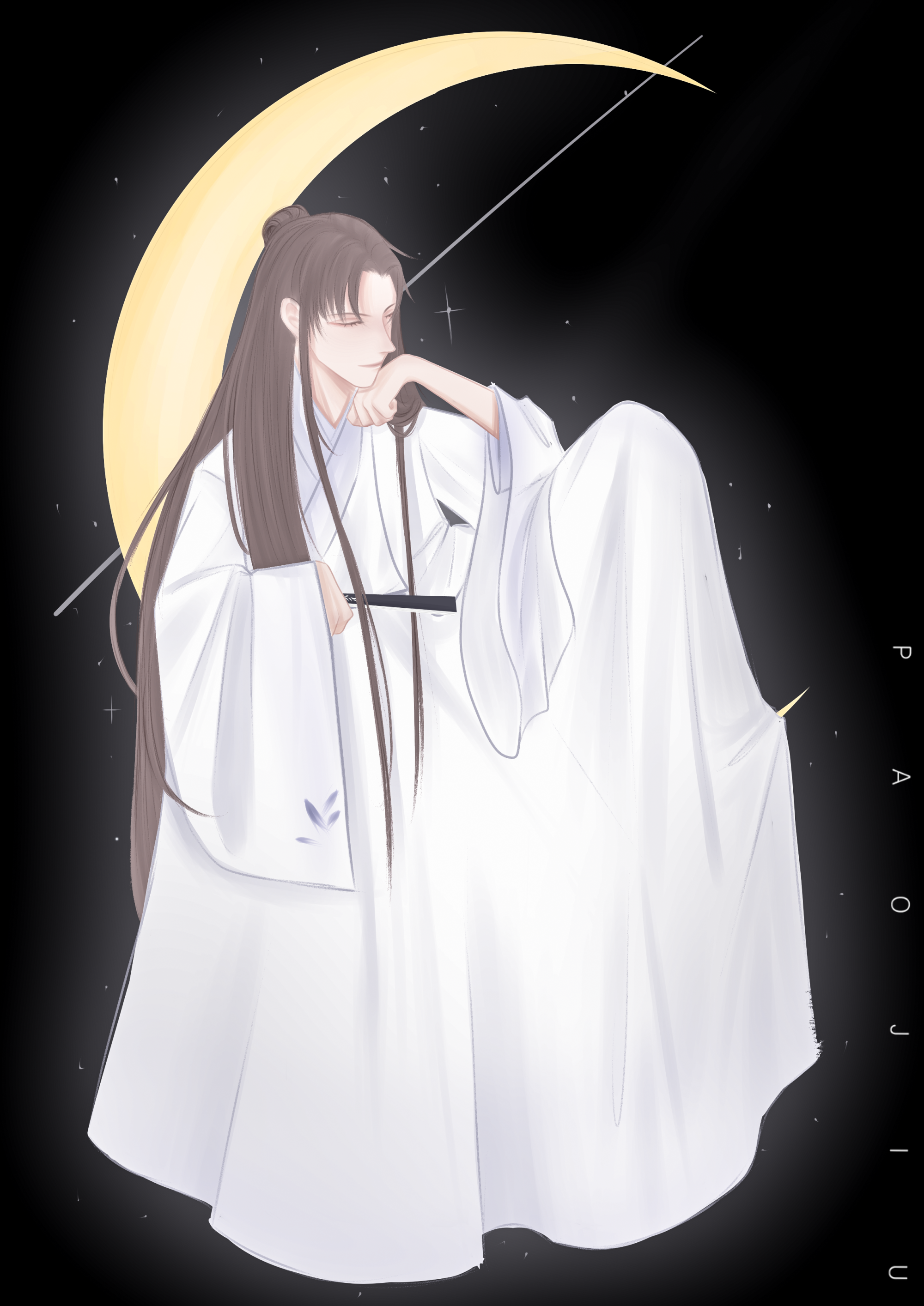 洛羿 奔月_(:3」∠ )__附加遗产188男团洛羿同人绘画作品