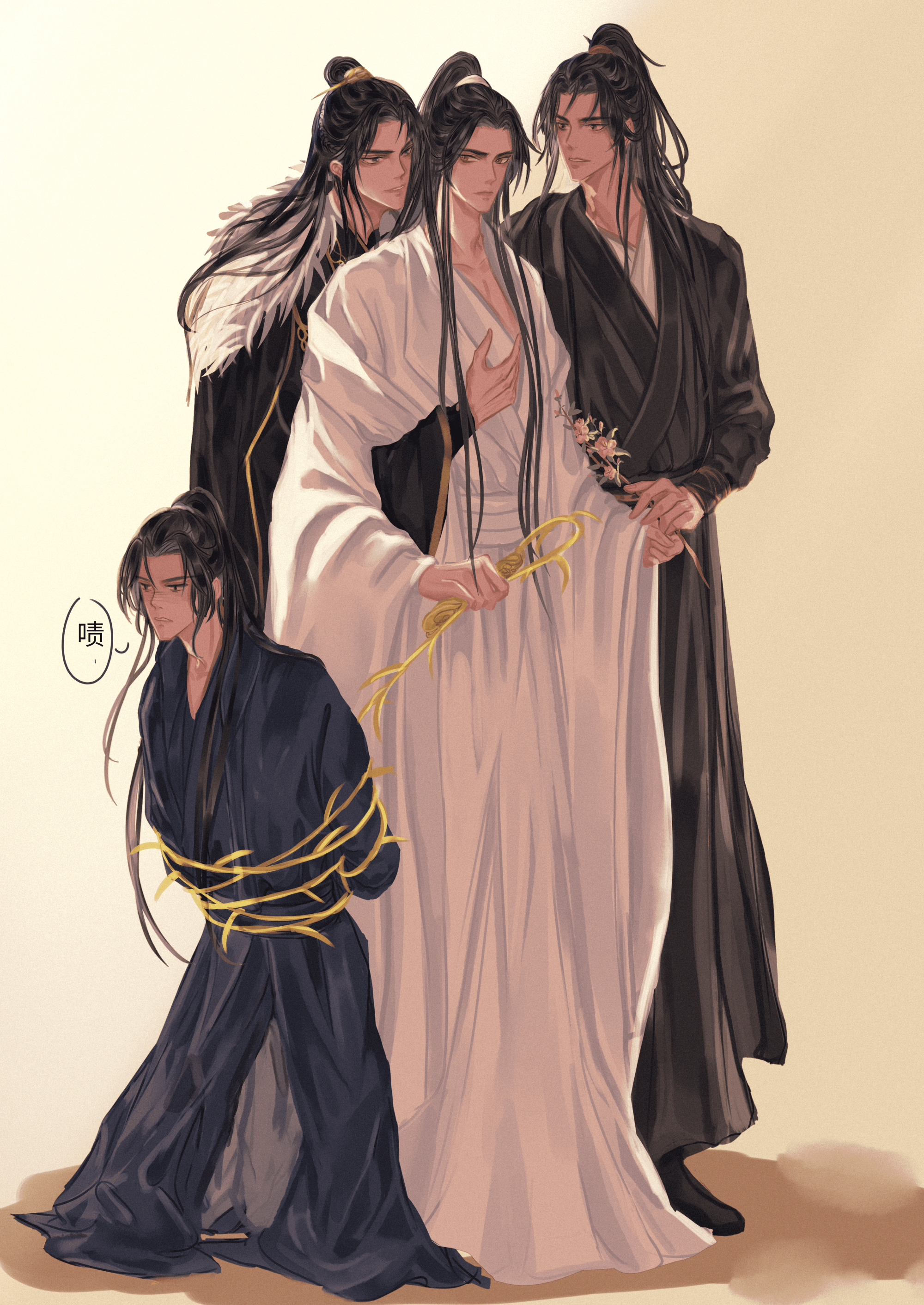 _二哈和他的白猫师尊燃晚绘画作品