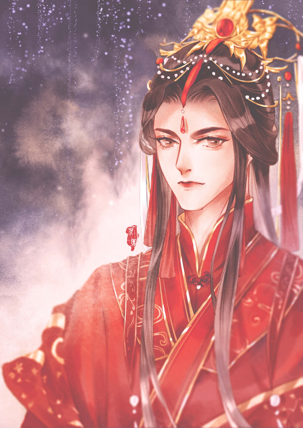 搬漏了几张二哈的(///▽//_二哈和他的白猫师尊师昧楚晚宁古风平涂Q版头像同人绘画作品