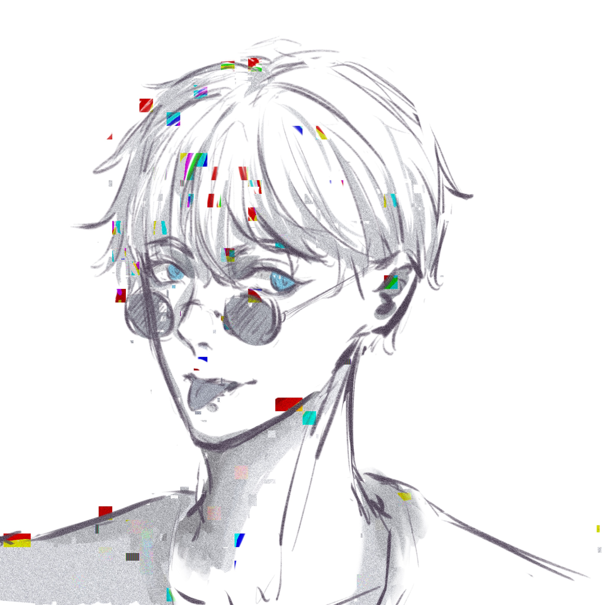 5t5 昨天涂了一下老公^q^_咒术回战五条悟绘画作品