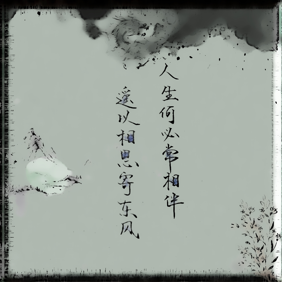 【手书】东风_二哈和他的白猫师尊燃晚手书字体设计绘画作品