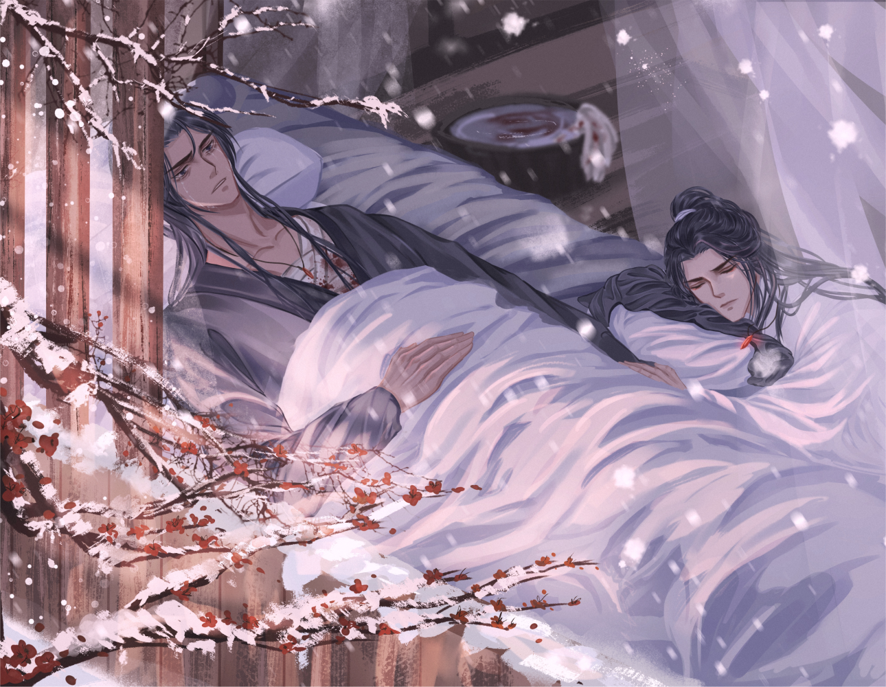 _二哈和他的白猫师尊燃晚绘画作品