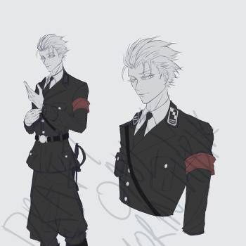 【dmc】wwii au_dmc鬼泣5鬼泣维吉尔但丁草稿同人绘画作品