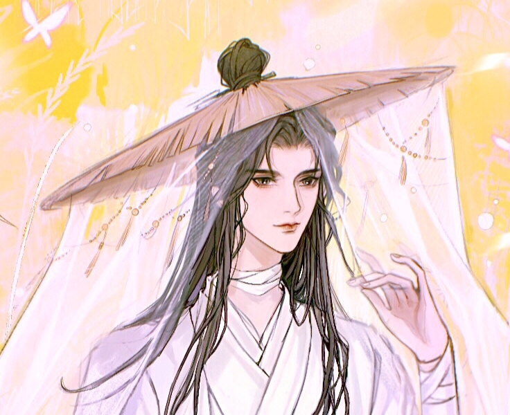 试着画了第一张场景，终于摸完了_天官赐福谢怜插画同人二创绘画作品
