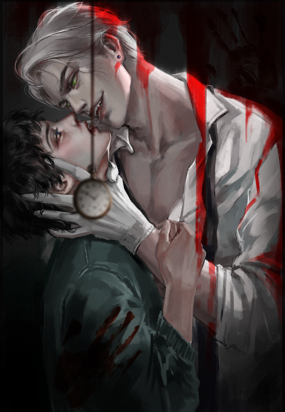 鬼畜攻×纯良受？请大家一起取名_厚涂耽美插画原创绘画作品