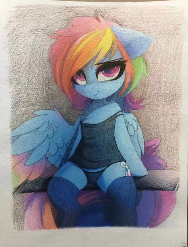 泳装RD！_彩虹小马rainbowdash绘画作品