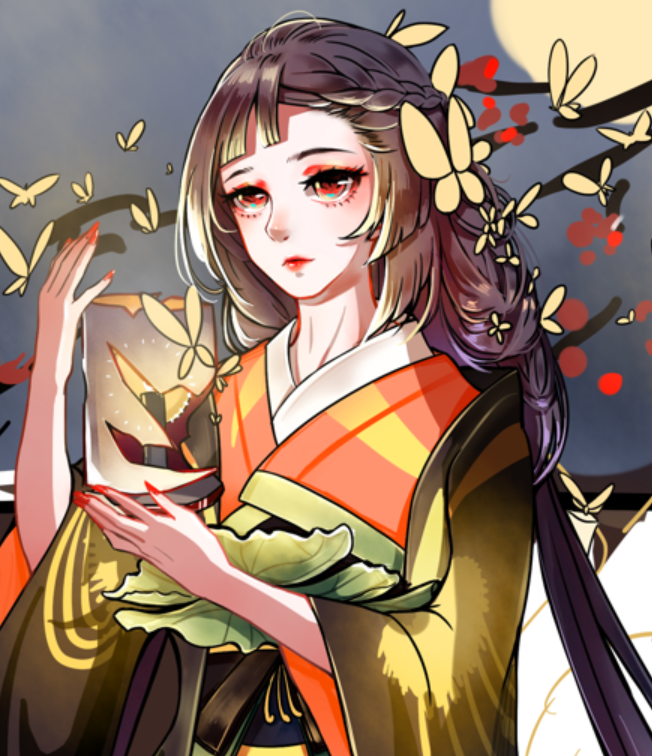 彼岸花金色皮肤_阴阳师彼岸花头像绘画作品