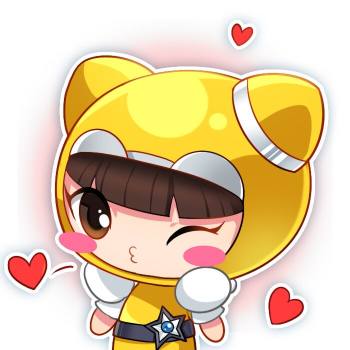 跑跑卡丁车～黑妞_跑跑卡丁车可爱q版嘟嘟嘴爱心绘画作品