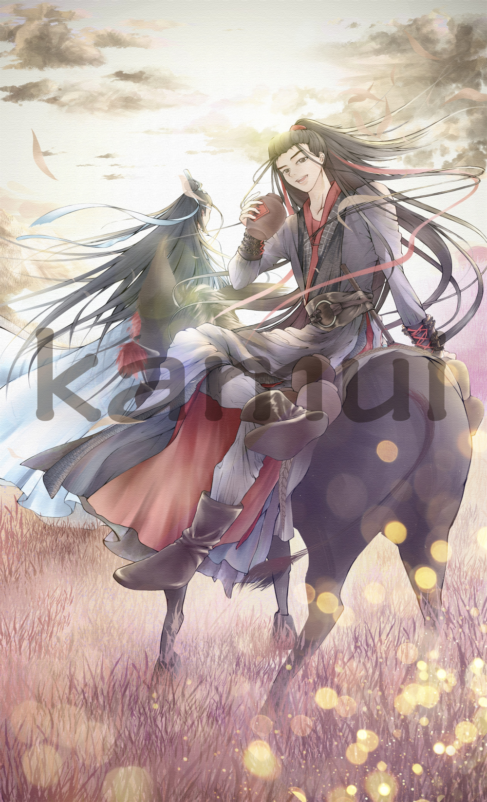 忘羡_魔道祖师陈情令忘羡蓝忘机魏无羡头像绘画作品