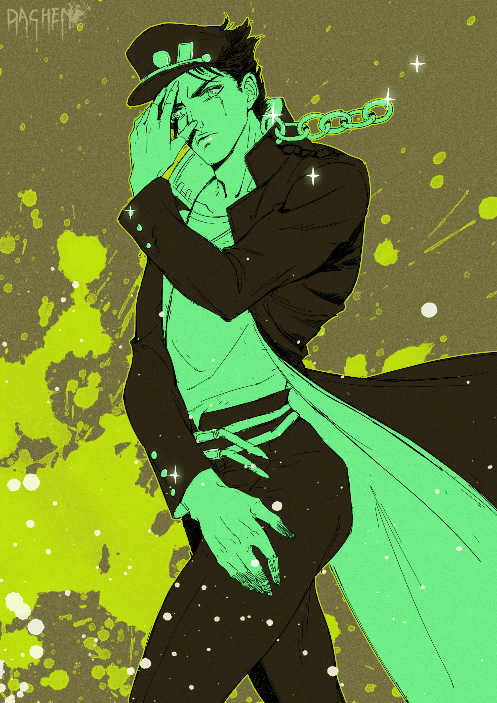 JOJO_JOJO的奇妙冒险空条承太郎头像绘画作品