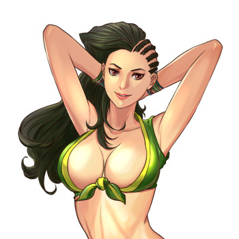 劳拉_街霸5劳拉头像绘画作品
