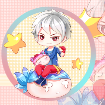 天天炫斗_天天炫斗q版银发少年短发绘画作品