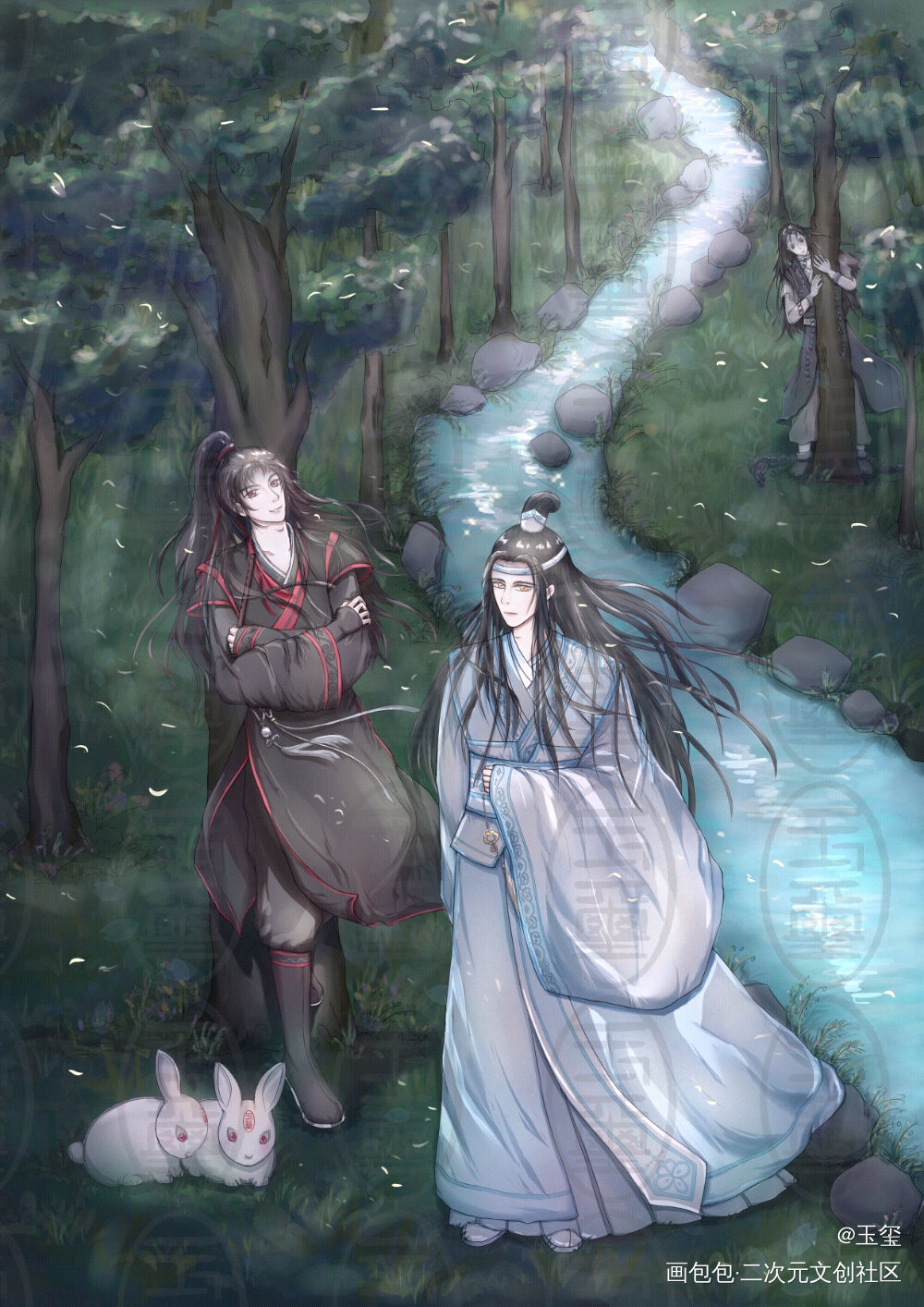 天官赐福，魔道祖师，魔卡少女樱_天官赐福魔道祖师魔卡少女樱李小狼谢怜花城木之本樱蓝忘机魏无羡头像插画绘画作品