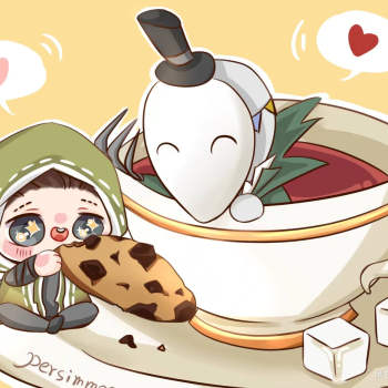 曲奇配红茶～_第五人格奈布杰佣佣兵杰克q版头像绘画作品