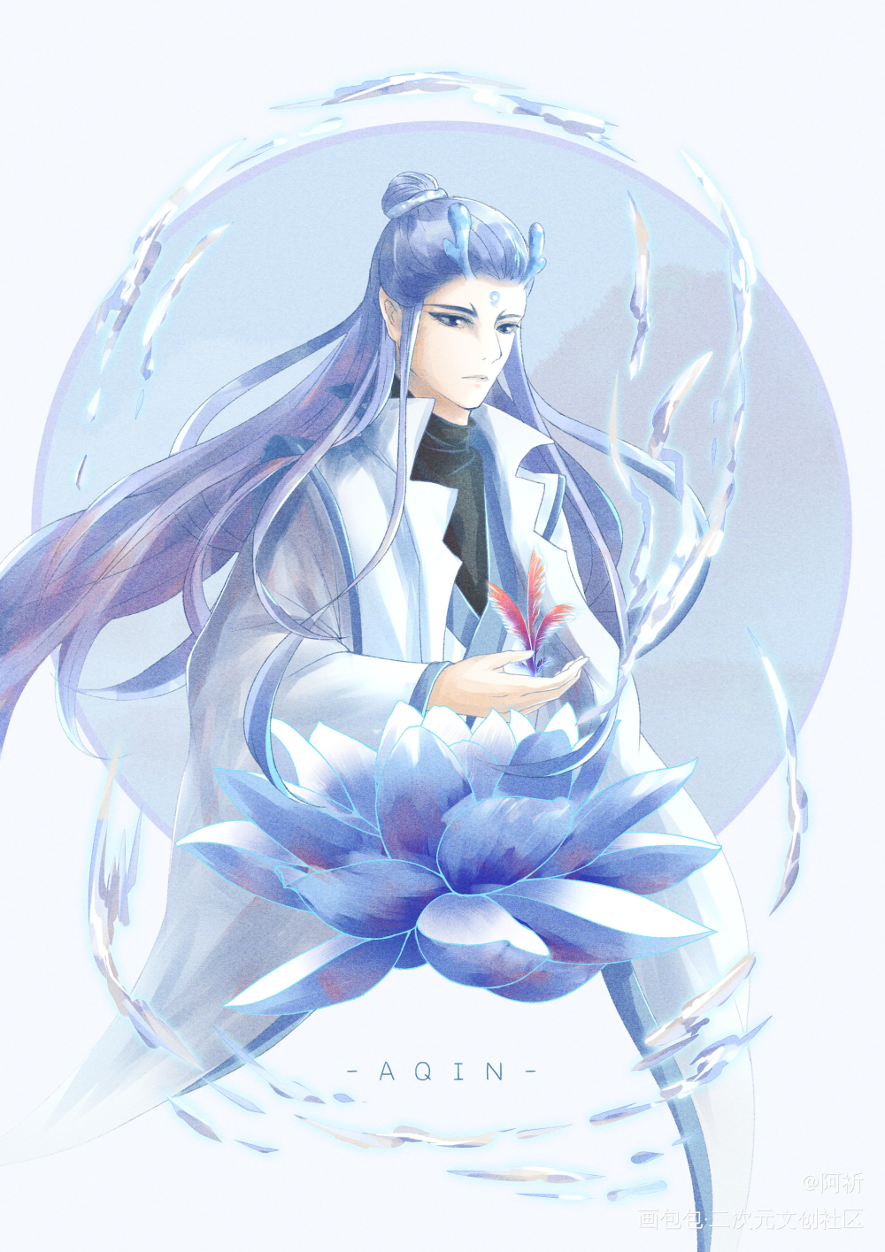 敖丙_哪吒之魔童降世敖丙绘画作品