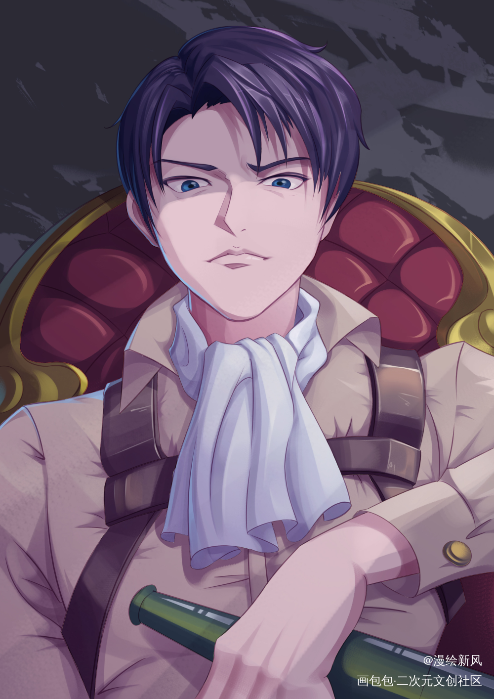 进击的巨人，利威尔兵长_进击的巨人兵长利威尔绘画作品