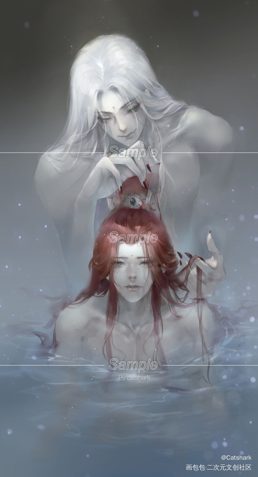 老夏一家人_霹雳布袋戏夏戡玄夏承凛绘画作品