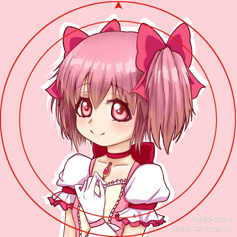 魔法少女小圆_魔法少女小圆鹿目圆头像周边设计绘画作品
