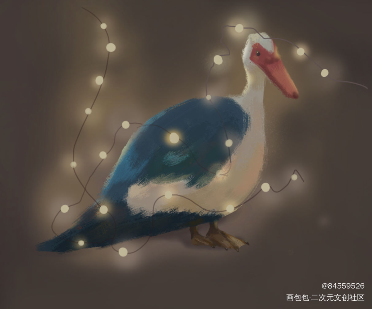 小h和尼古拉斯灯_向往的生活绘画作品