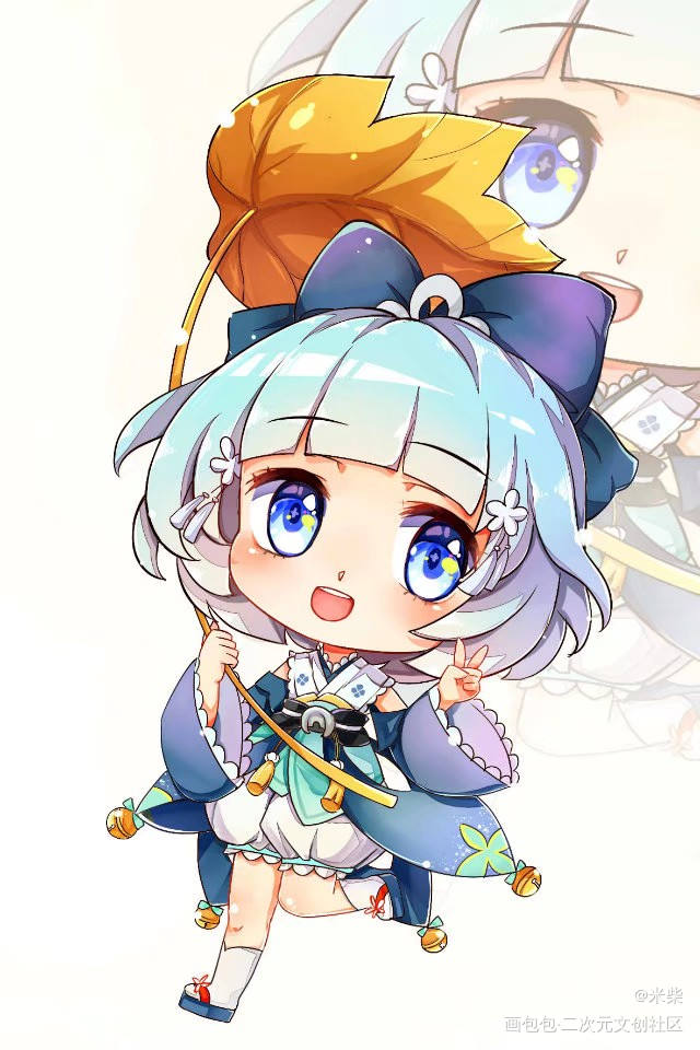 阴阳师同人_阴阳师萤草Q版头像绘画作品