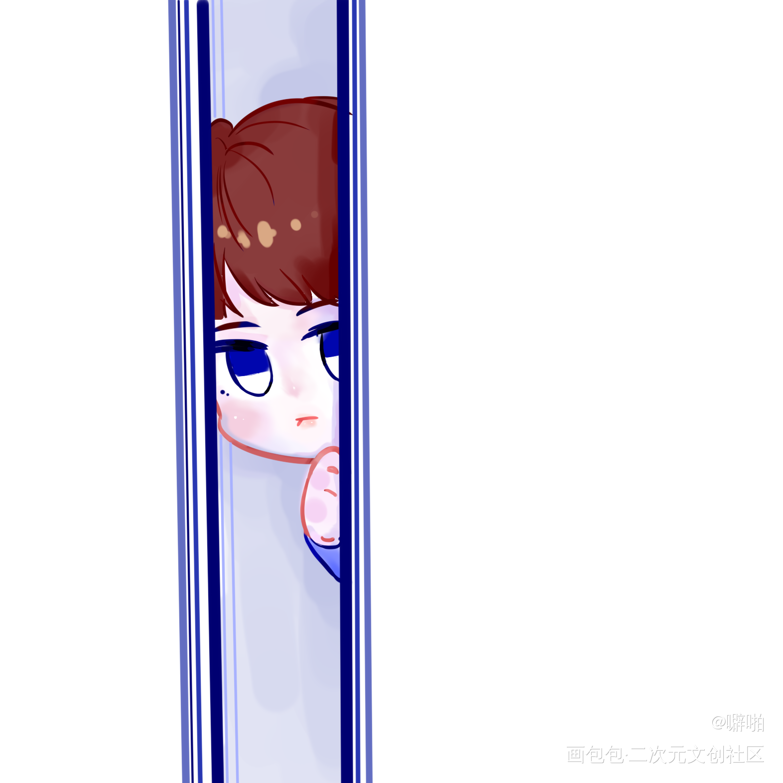 wyb_表情包王一博绘画作品