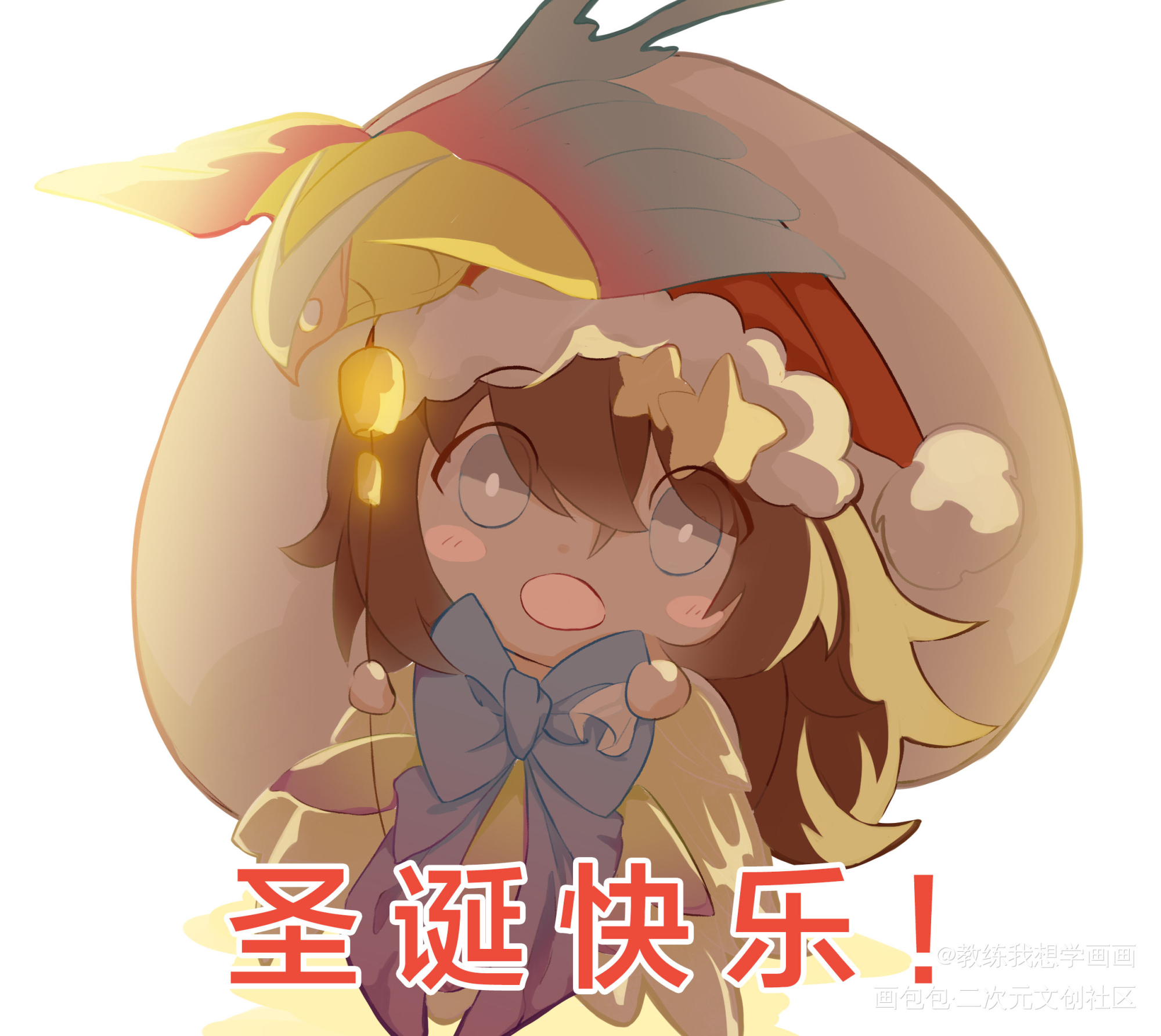 提前圣诞快乐！_王者荣耀娜可妈耶表情包绘画作品
