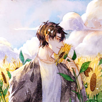 默读_默读费渡骆闻舟水彩头像绘画作品