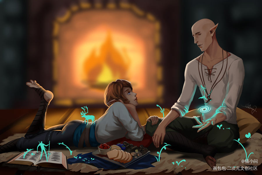 龙腾世纪 solavellan_龙腾世纪索拉斯拉维兰厚涂solavellan头像插画同人龙腾世纪3审判绘画作品