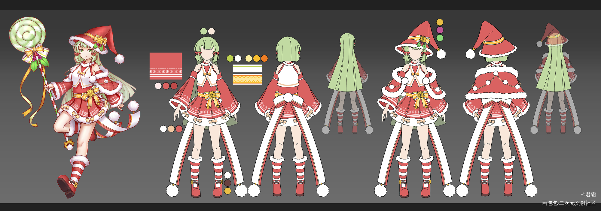 原创圣诞魔法少女_日系魔法少女圣诞圣诞节原创绘画作品