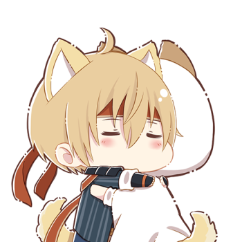 抱抱_刀剑乱舞被本山姥切国广山姥切长义日系q版表情包绘画作品