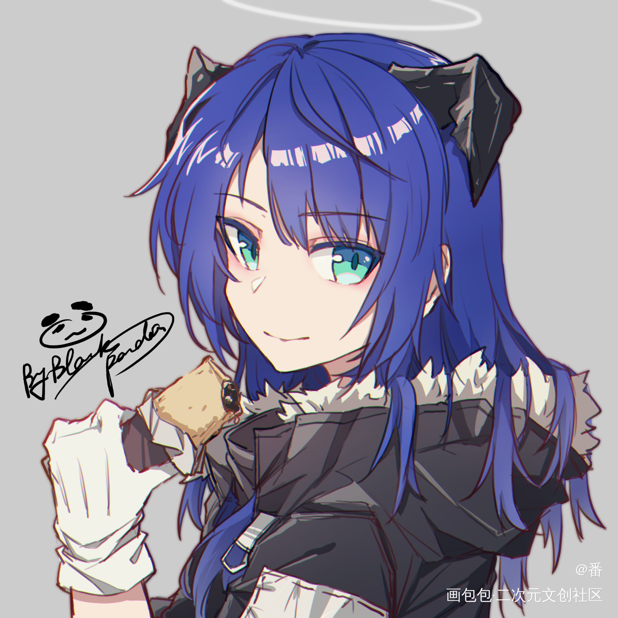 莫莫_明日方舟莫斯提马平涂日系头像插画绘画作品