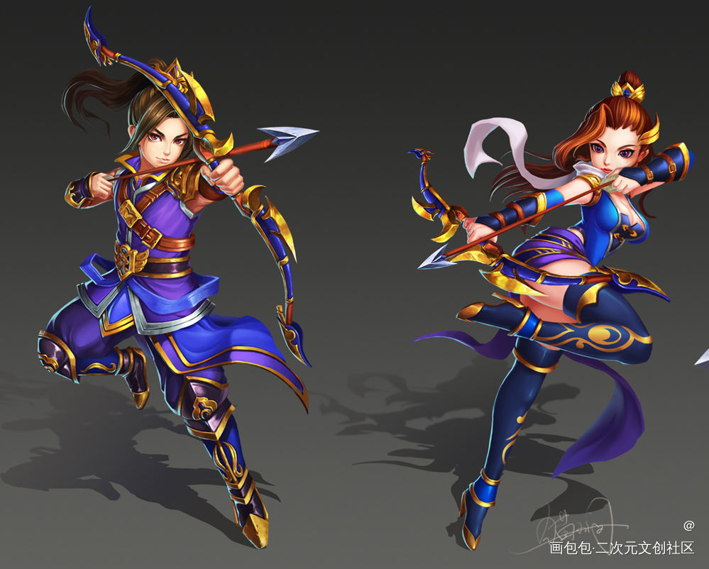 一些原画3_厚涂Q版原画角色设计原创绘画作品