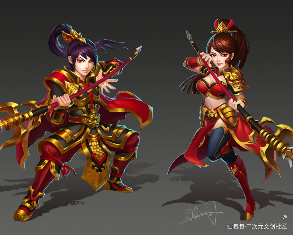 一些原画3_厚涂Q版原画角色设计原创绘画作品